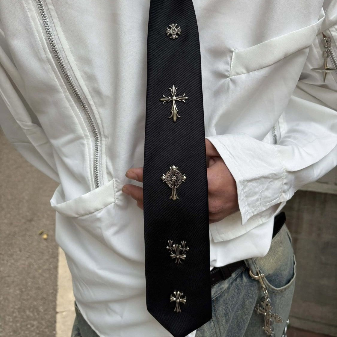 GENZ CHROME HEARTS NECK TIE - DeDiAl E - Commerce